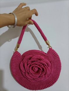 Peony Crochet Handbag