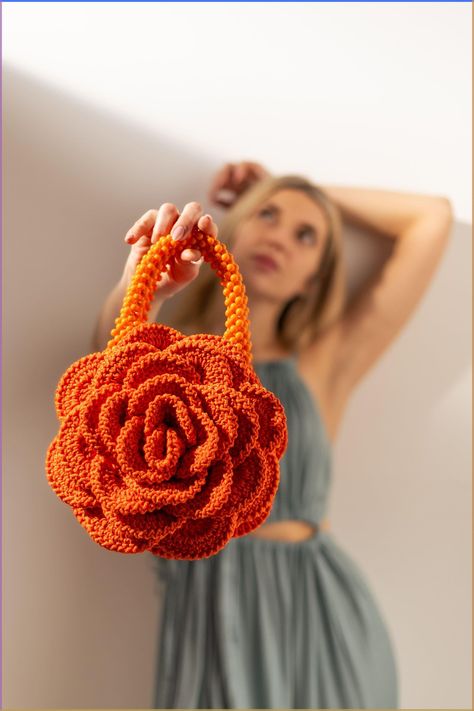 Peony Crochet Handbag