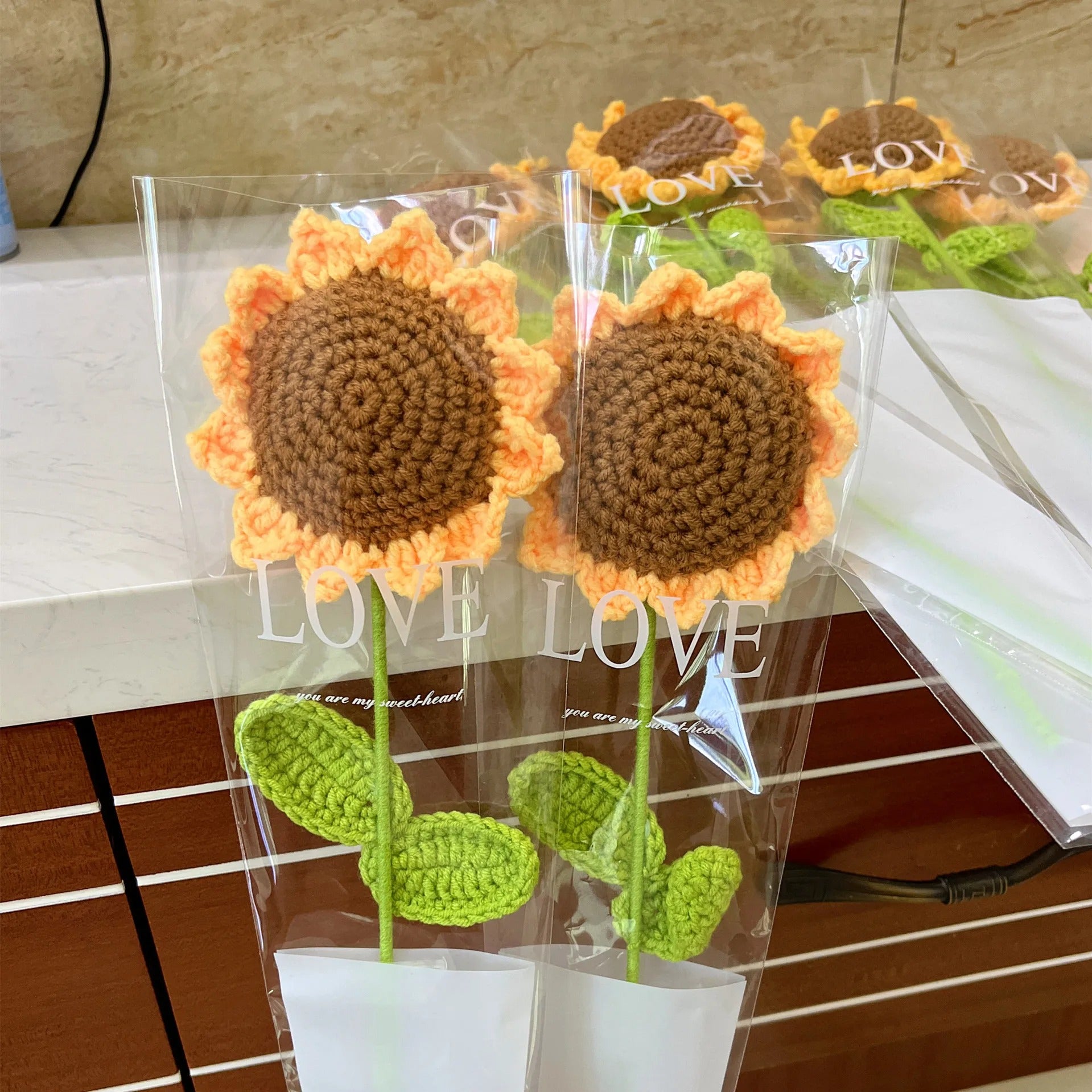 Knitted Artificial Flowers