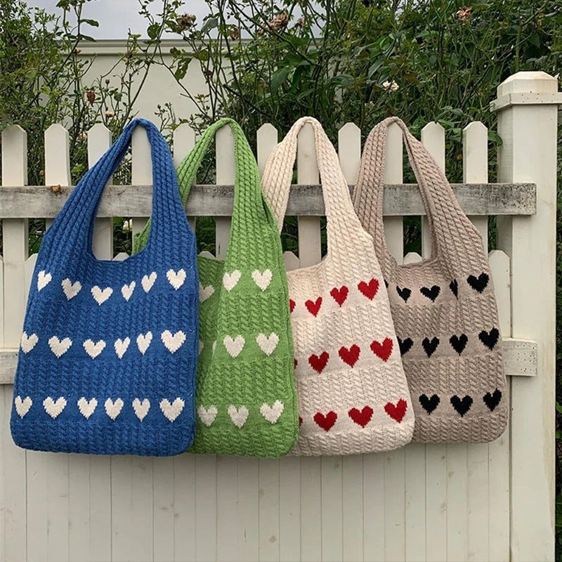 Knitted Handbags Female Large Capacity